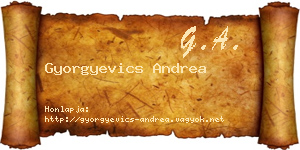 Gyorgyevics Andrea névjegykártya