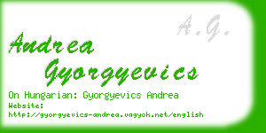 andrea gyorgyevics business card